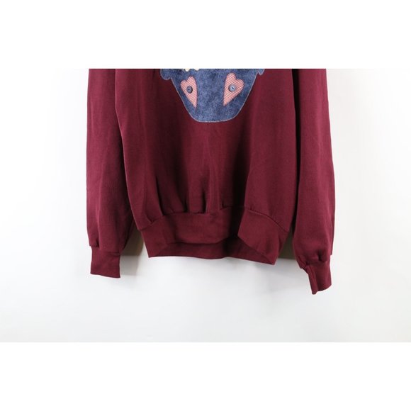 Vintage 90s Womens Medium Faded Christian Noahs Ark Crewneck Sweatshirt USA - Picture 3 of 8